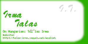 irma talas business card